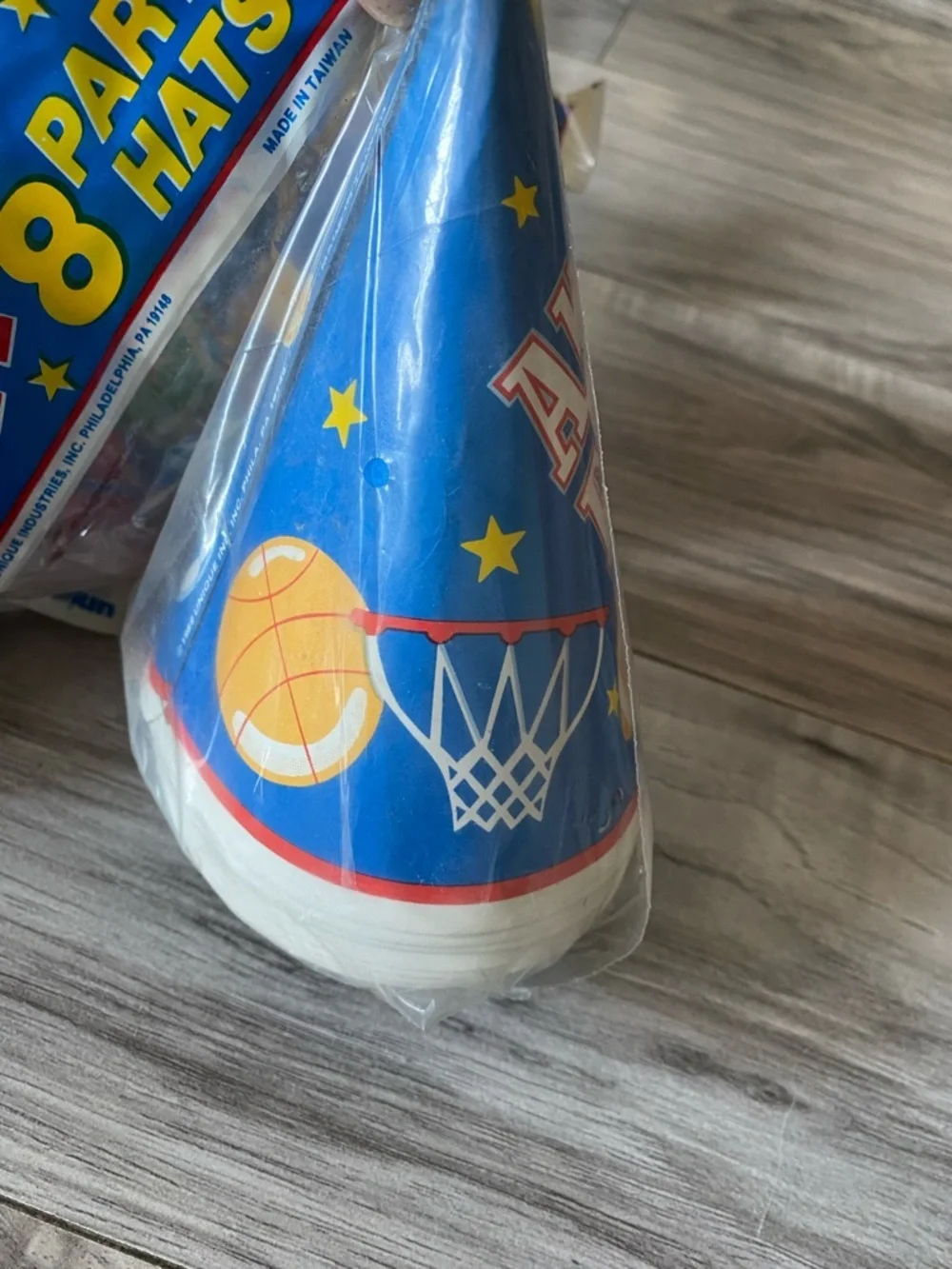 Set Of 7 Unopened Sports Themed Party Hats Total 56 Vintage 1987 90s 80s Retro